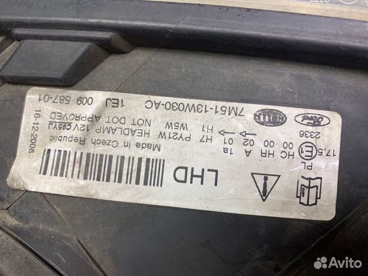 Фара левая Ford C-Max 2003-2010 минивэн 1 2008