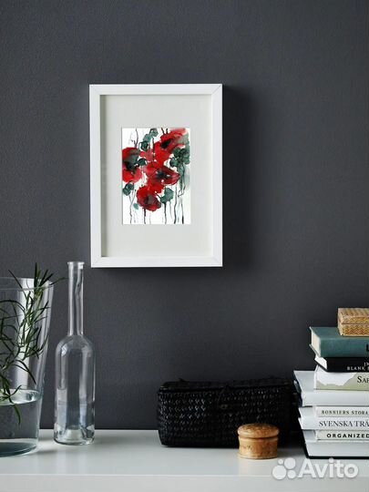 Интерьерная абстрактная картина «Маки»