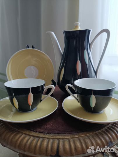 Винтажный кофейный сервиз ГДР, 60- е гг