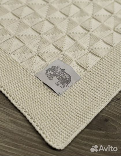 Плед вязаный 110х90