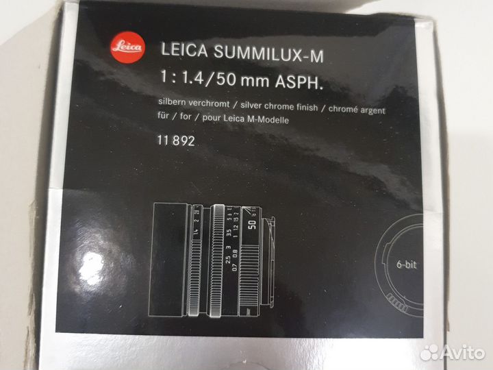 Объектив leica summilux-M 1:1.4/50mm asph новый