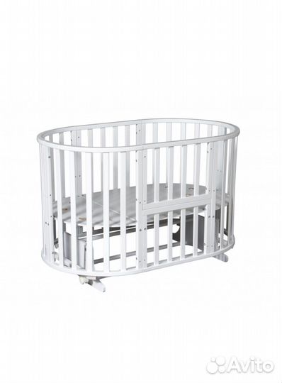 Детская кроватка круглая с матрасом