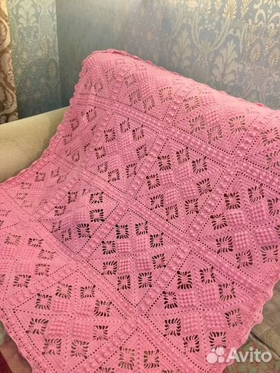 Плед вязаный для новорожденых