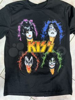 Футболка хлопковая рок группы Kiss новая.Черная