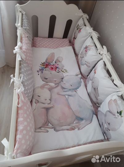 Бортики в детскую кроватку (подушки)