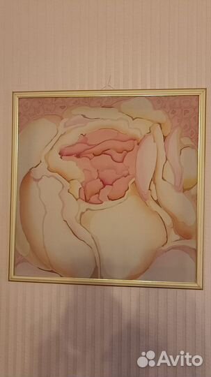 Картина ручная работа по шелку