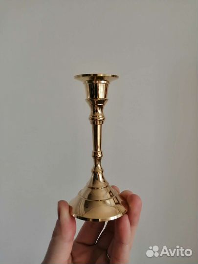 Подсвечники латунь, керамика