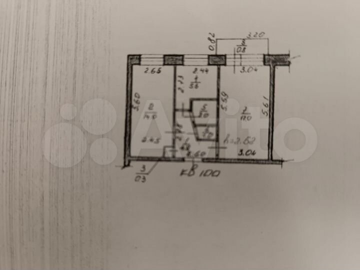 2-к. квартира, 45 м², 3/5 эт.