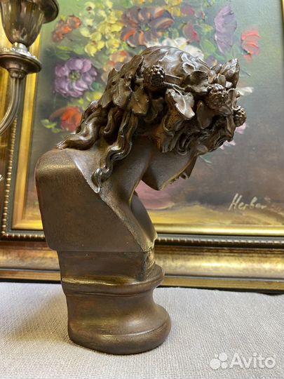 Статуэтка бюст искуственный камень Дионис