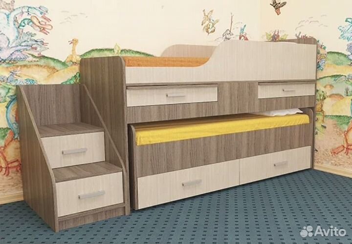 Двухуровневая кровать детская