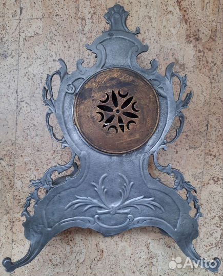 Винтажные каминные часы. Литьё. 1920 г. Европа