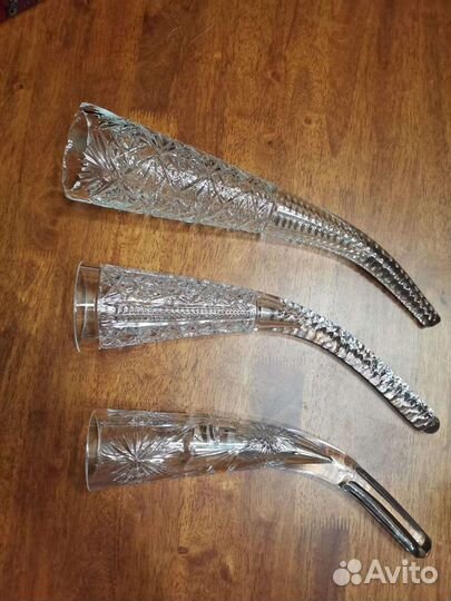 Хрустальный рог СССР 3 шт