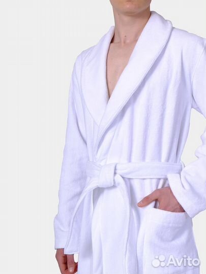 Халат махровый мужской, гостиничный, банный