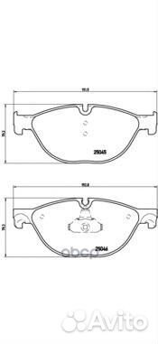 Колодки тормозные дисковые перед p06076 Brembo