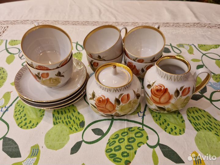 Лфз букет чайных роз остатки сервиза