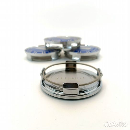 4шт.Заглушки stilauto 75*72 мм (серебристо-синий)