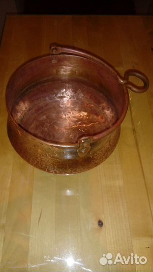 Трехлитровый котелок (казан) чистой красной меди