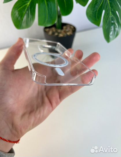Чехол на iPhone clear case с магсейф + анимация
