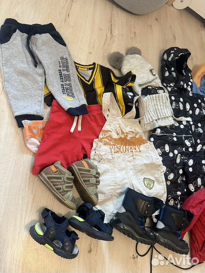 Вещи на мальчика, одежда и обувь пакетом, 1 годик