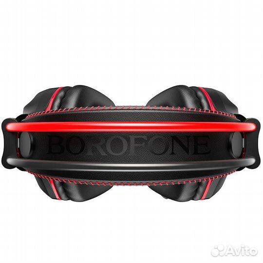 Игровая LED Гарнитура Borofone +USB (2м. Плетёный)