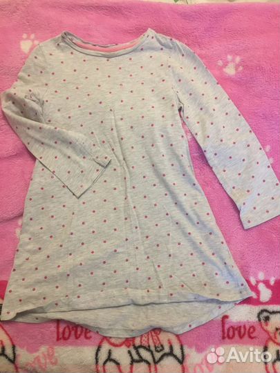 Платье футболка худи Mothercare adidas116-128