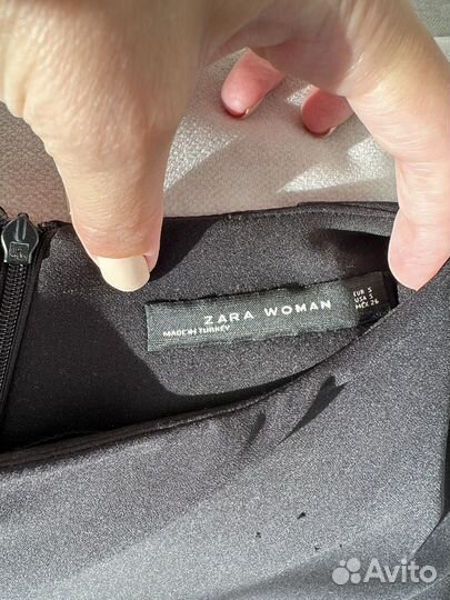Платье zara черное миди