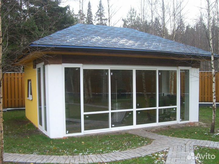 Окна в пол пластиковые витражные