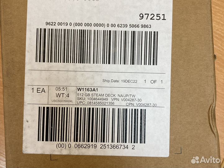 Игровая консоль valve steam deck 512gb новая