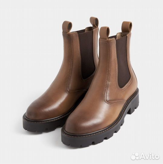 Новые кожаные ботинки lime Челси