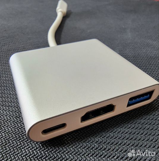 Tape c переходник 3 в 1 hub tape c hdmi usb 3.0