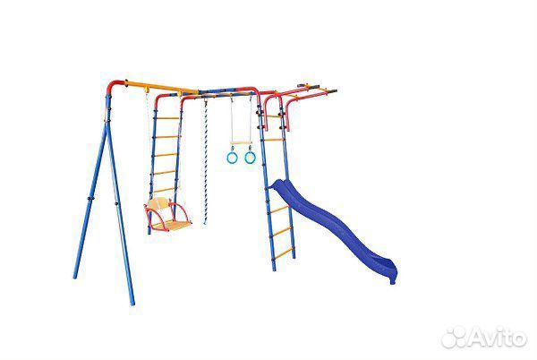 Детская площадка с горкой и качелью