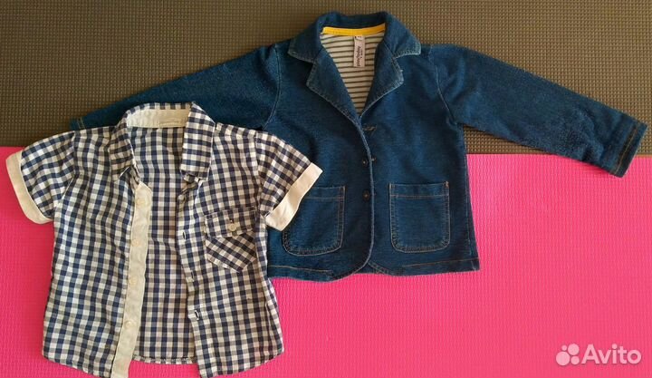 Пиджак рубашка для мальчика 86 92