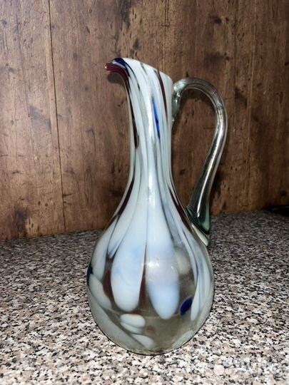 Кувшин из цветного стекла,ссср