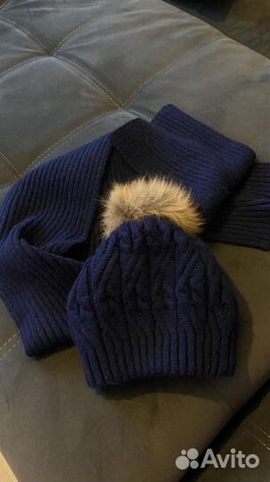 Шапка + шарф шерсть турция новое