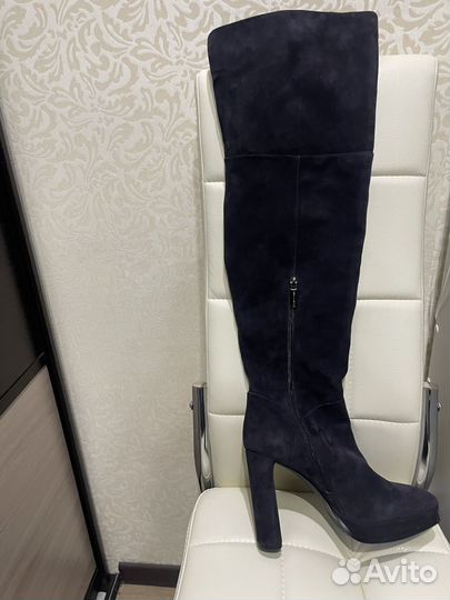 Ботфорты натуральная замша 40