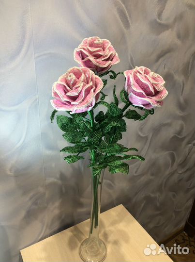 Розы из бисера