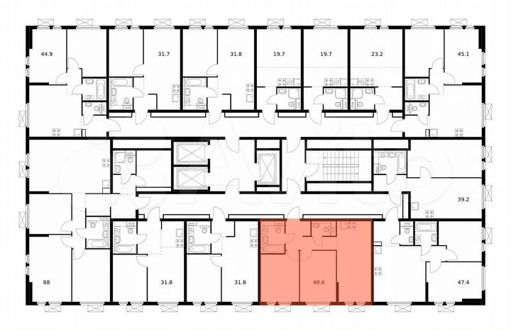 2-к. квартира, 48,6 м², 25/25 эт.