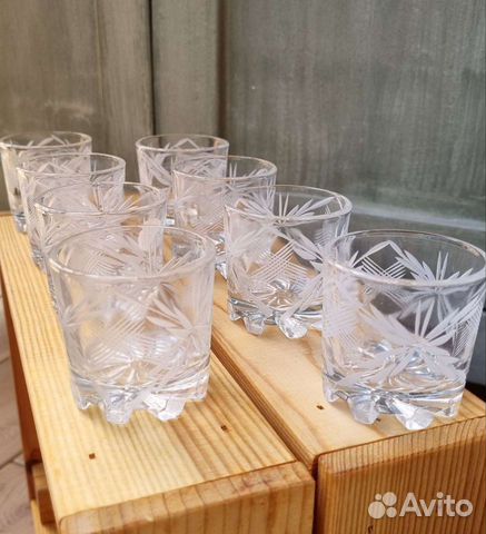 Хрустальные стопки 8 шт