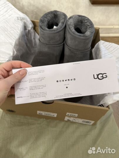 Угги женские темно-серые теплые 37