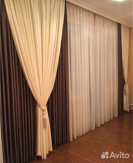 Стирка глажка штор и тюлей