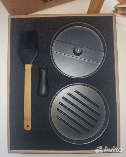 Пресс для гамбургеров с кистью BBQ