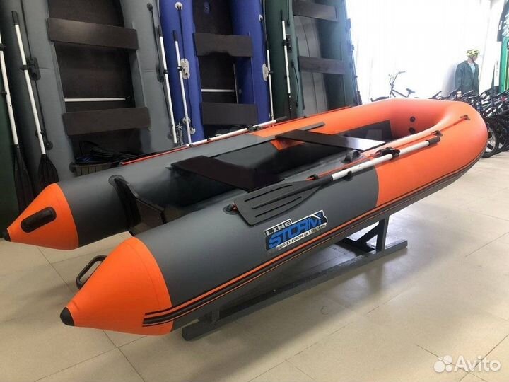 Лодка пвх Stormline Classic Air 360 графит-оранж