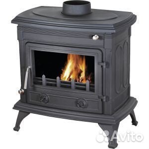 Печь-камин чугунная asti диаметр дымохода: 150 мм