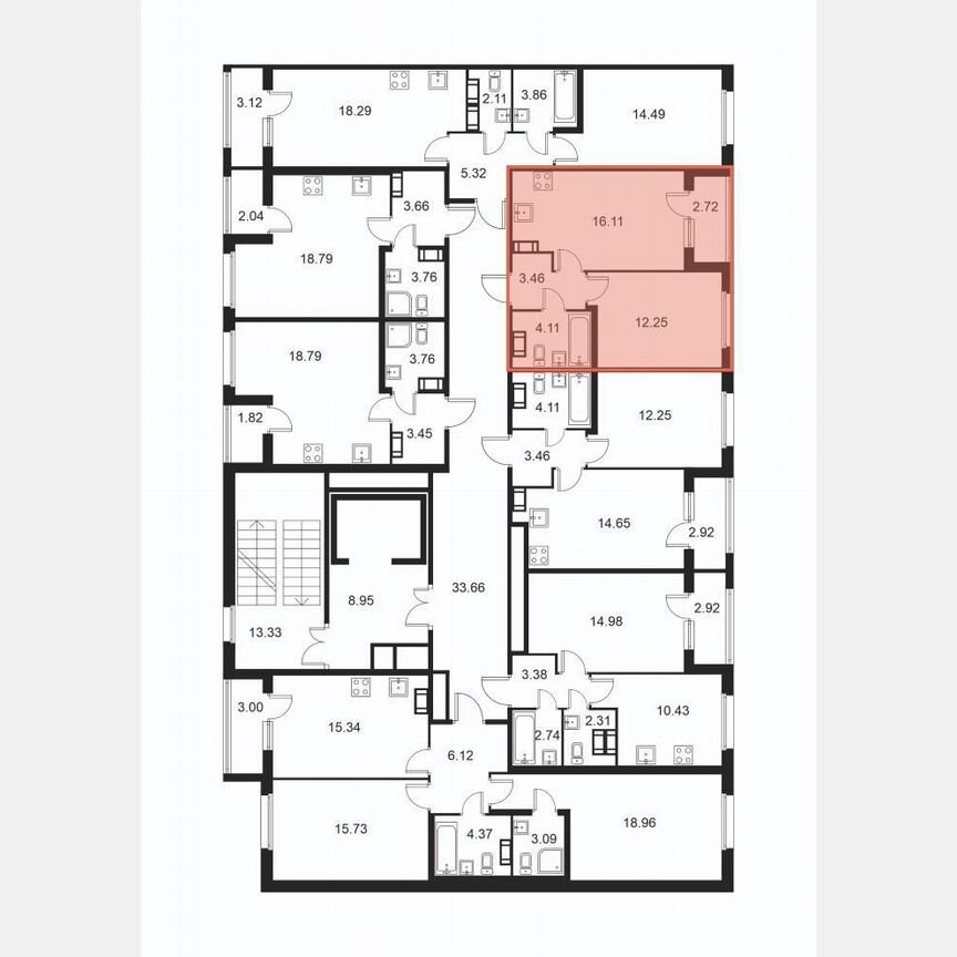 1-к. квартира, 37,3 м², 7/9 эт.