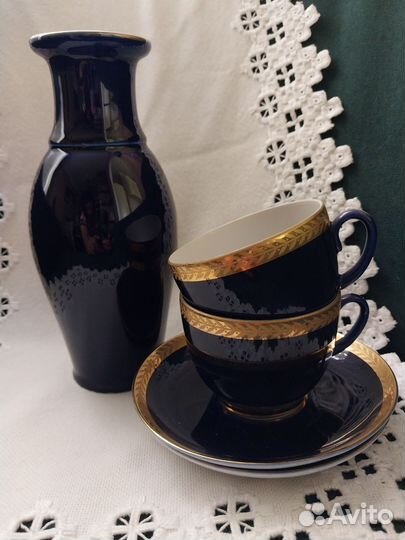 Чашка с блюдцем лфз, ваза Кисловодск