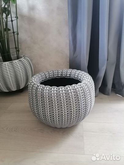 Кашпо из полиротанга 12 литров