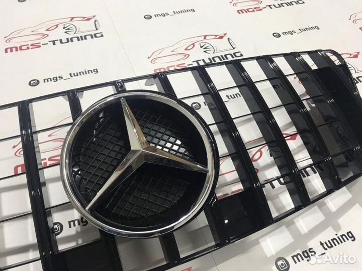 Решетка ML-Class w164 GT Хром звезда Black