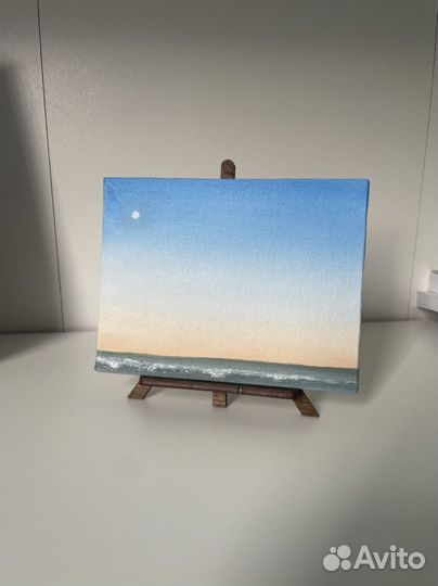 Картина маслом «Морские дали» mini формат