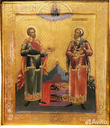 Икона «Святые бессеребреники Косма и Дамиан»