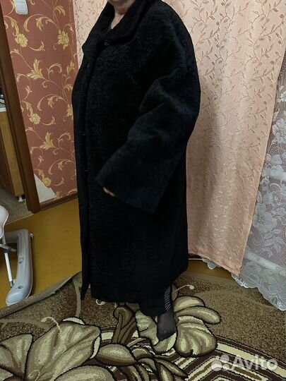 Шуба черная женская 56
